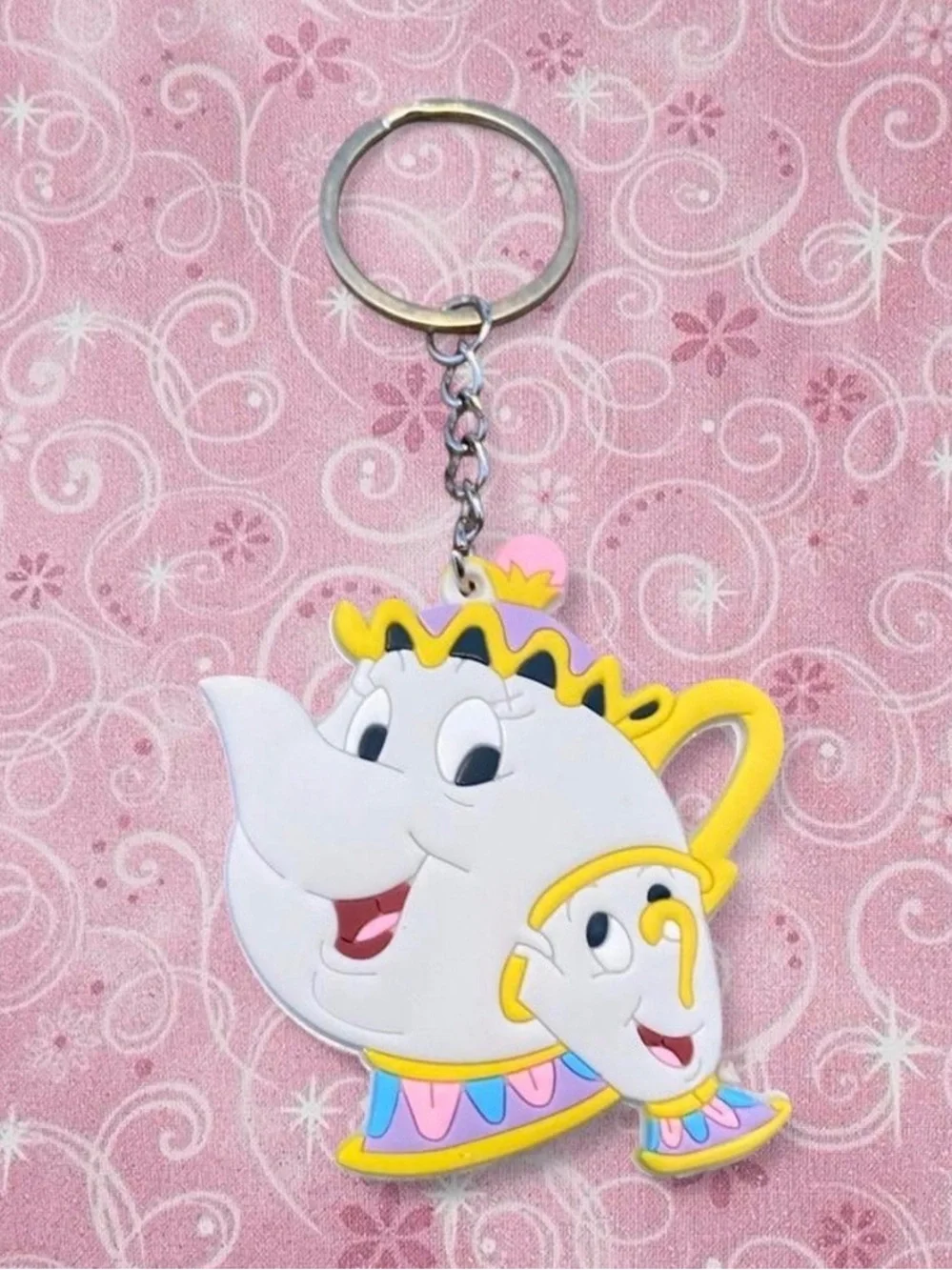 Disney Beauty and the Beast Mrs. Potts and Chip keychain #disney